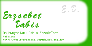 erzsebet dabis business card